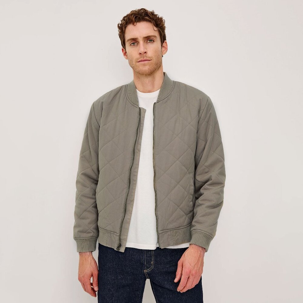 Rails Mens Peninsula Jacket Bomber in Seguaro Green Flannel Blanket lined XXL